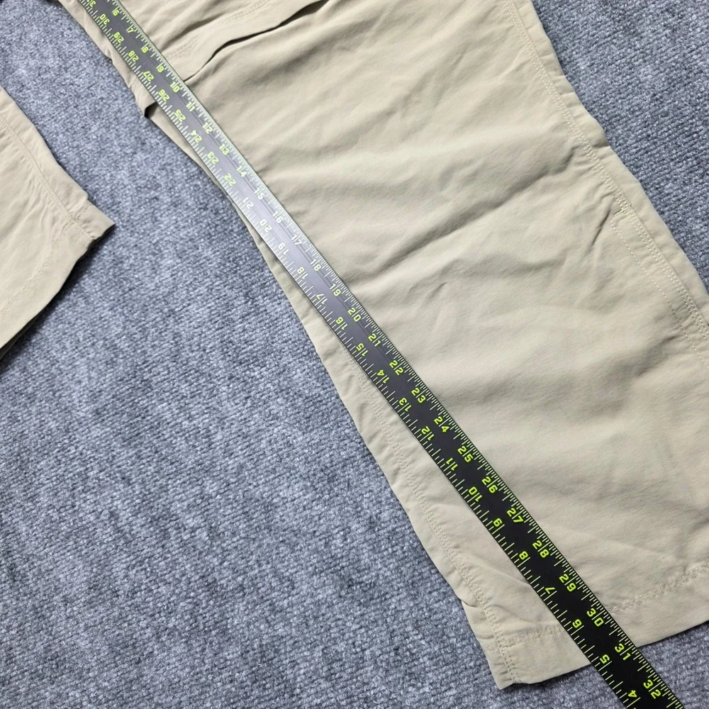 The North Face Men's XXL Convertible Hiking Pants Tan Khaki Zip Off Cargo Belted